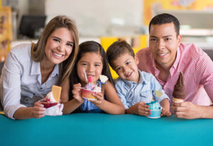 Family time with Ice Cream